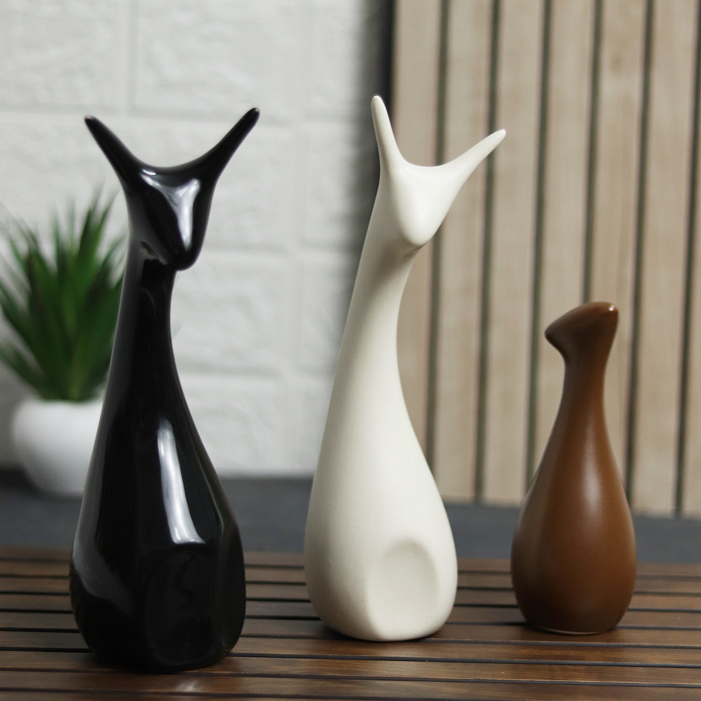 Deer family for pretty luck Elegant Ceramic Family Figurines – Classic Home Décor by The Organic Farm