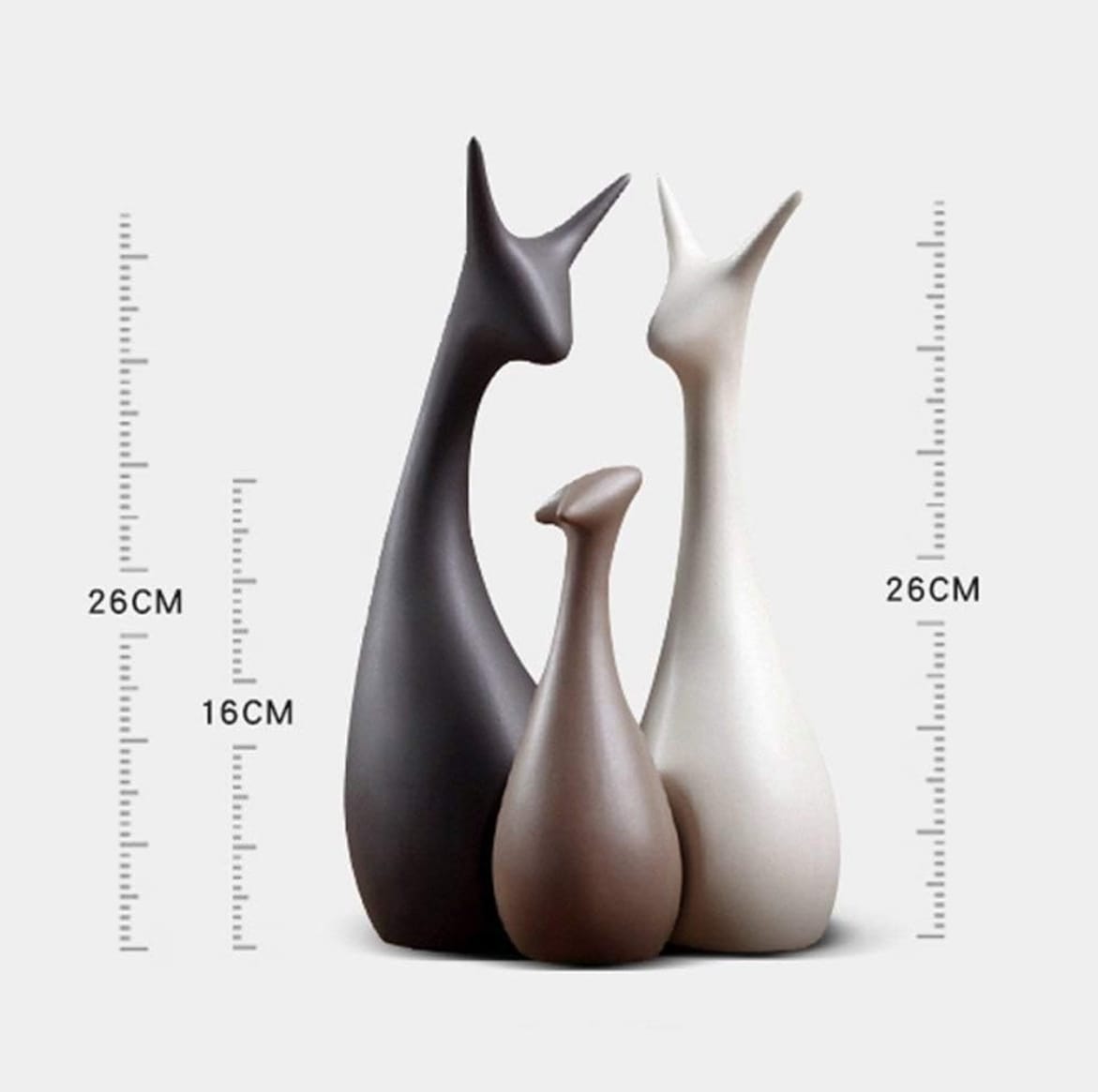 Deer family for pretty luck Elegant Ceramic Family Figurines – Classic Home Décor by The Organic Farm