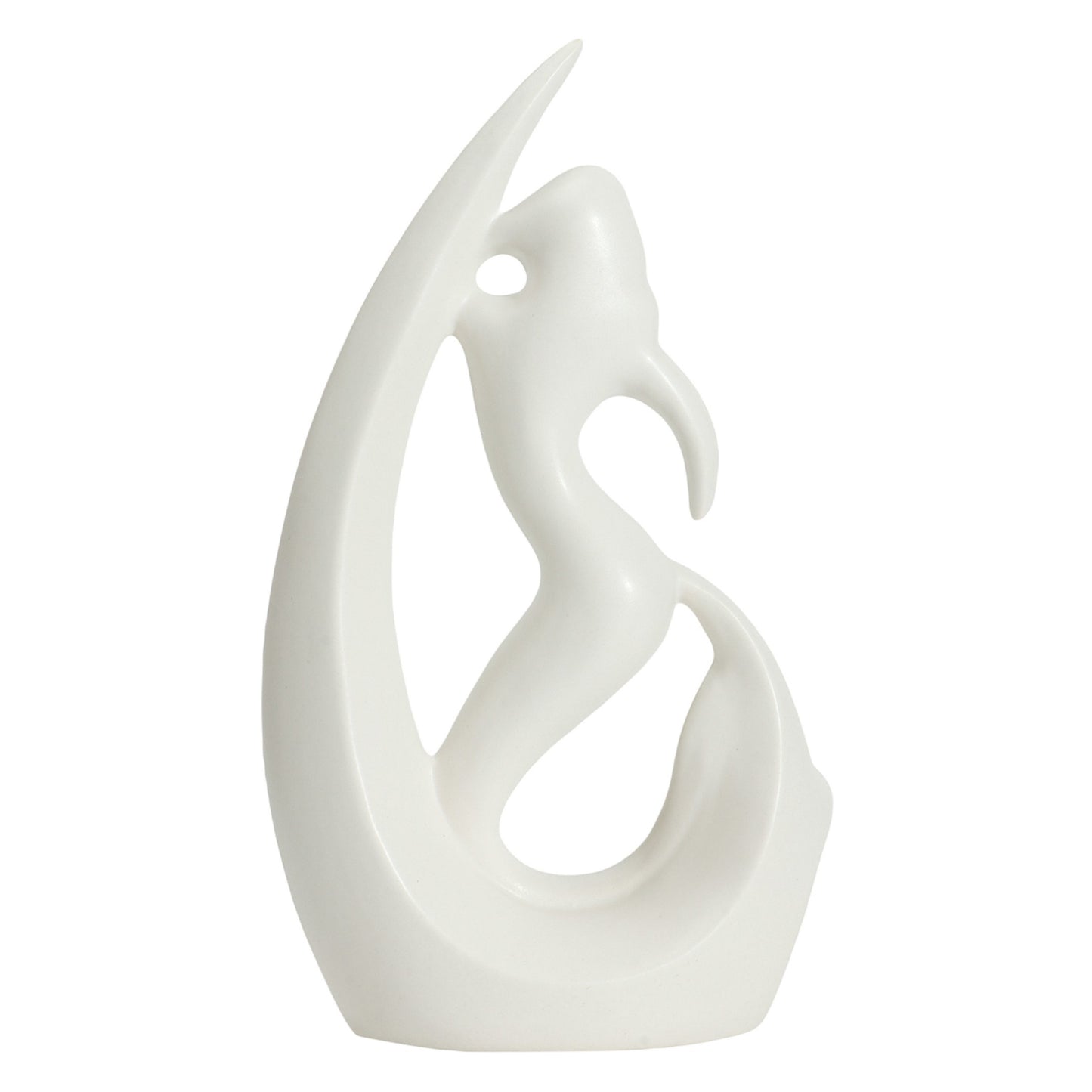 White Ceramic Mermaid Statue - Elegant Home Decor Accent